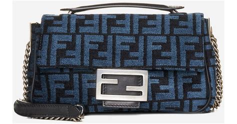 fendi bag black in blue|fendi blue baguette.